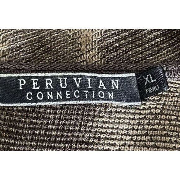 Peruvian Connection Cardigan Pima Cotton Light Knit Sweater Size XL - Picture 5 of 8